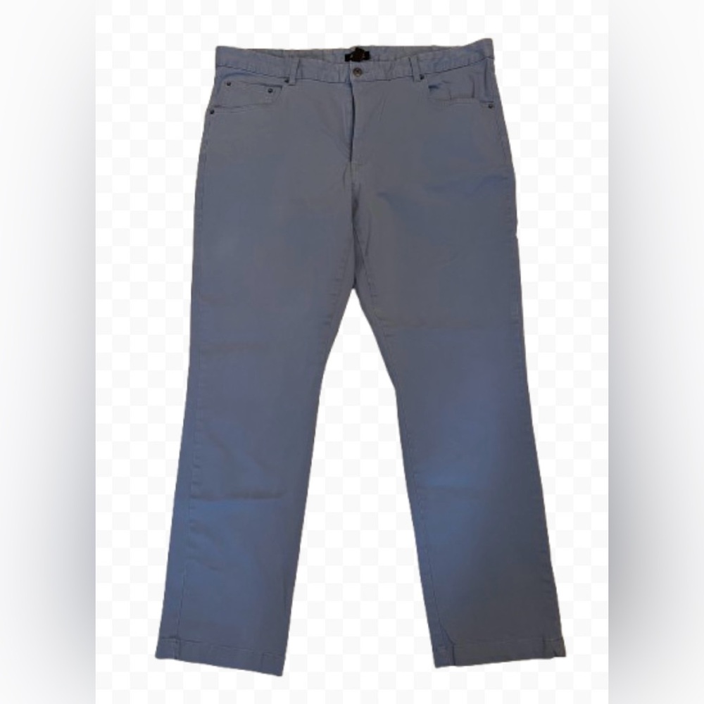 Tasso Elba Men Front Zip Light Blue 5 Pocket Jean Style Pants Size 38/32 EUC